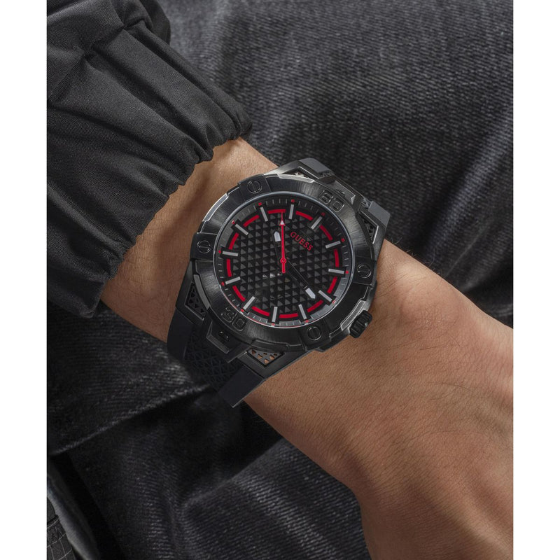 Guess Network Black Round Dial Quartz Analog Men Watch Watch Guess