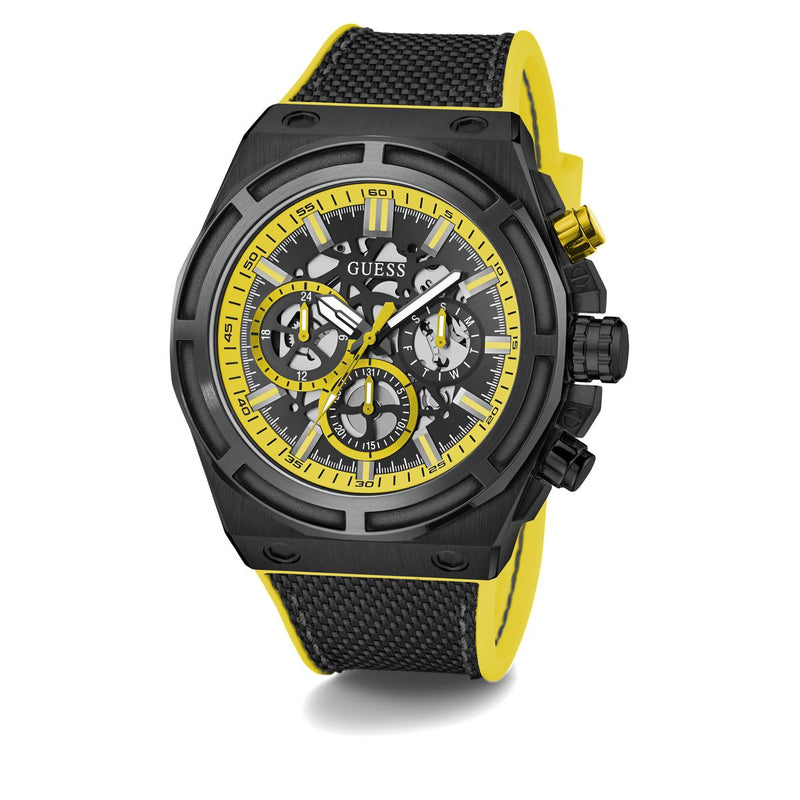 Guess Masterpiece Black Round Dial Quartz Analog Men Watch Watch Guess