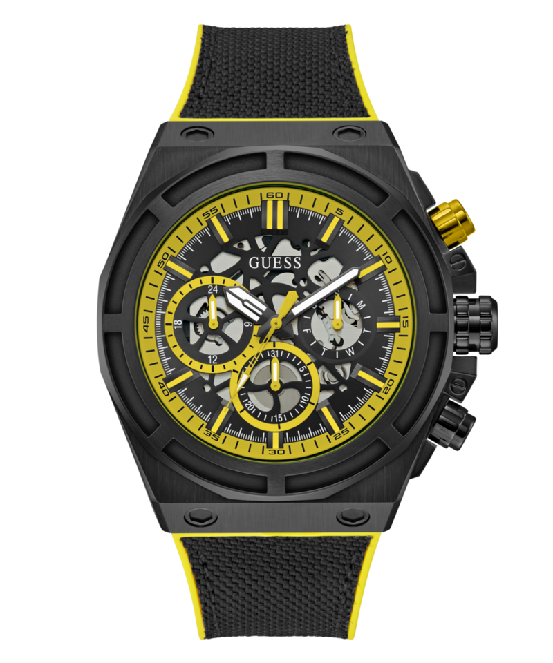 Guess Masterpiece Black Round Dial Quartz Analog Men Watch Watch Guess