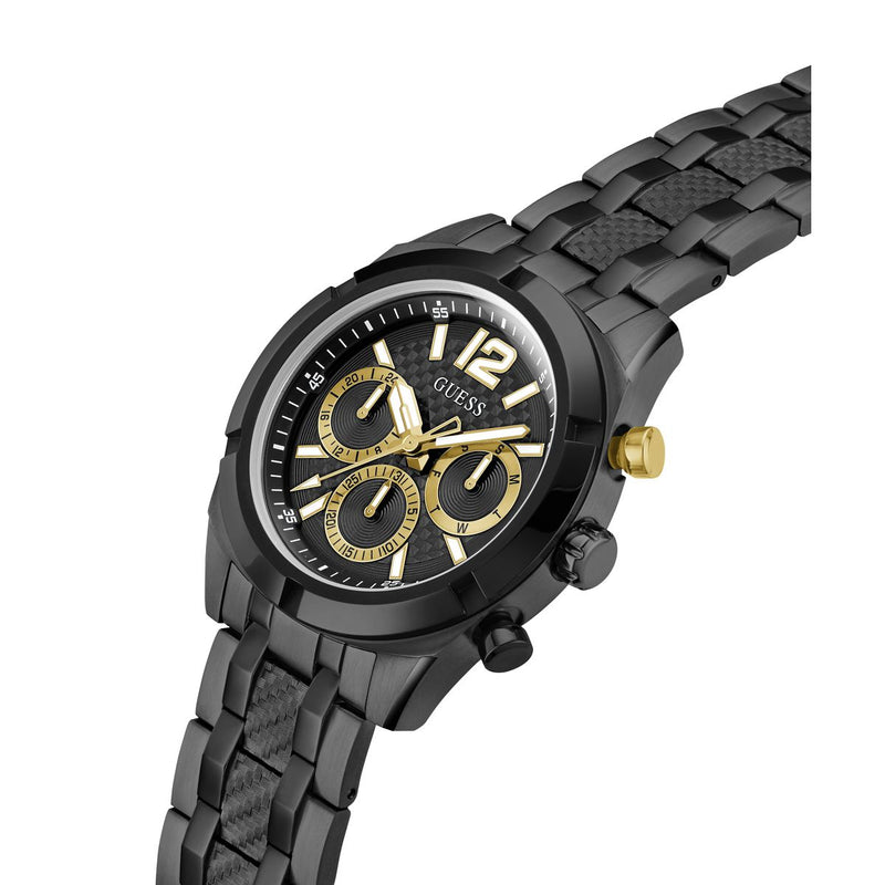 Guess Resistance Black Round Dial Quartz Analog Men Watch Watch Guess