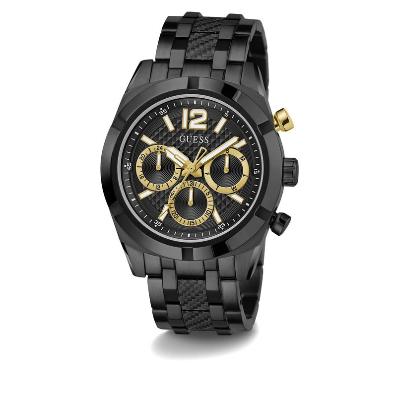 Guess Resistance Black Round Dial Quartz Analog Men Watch Watch Guess