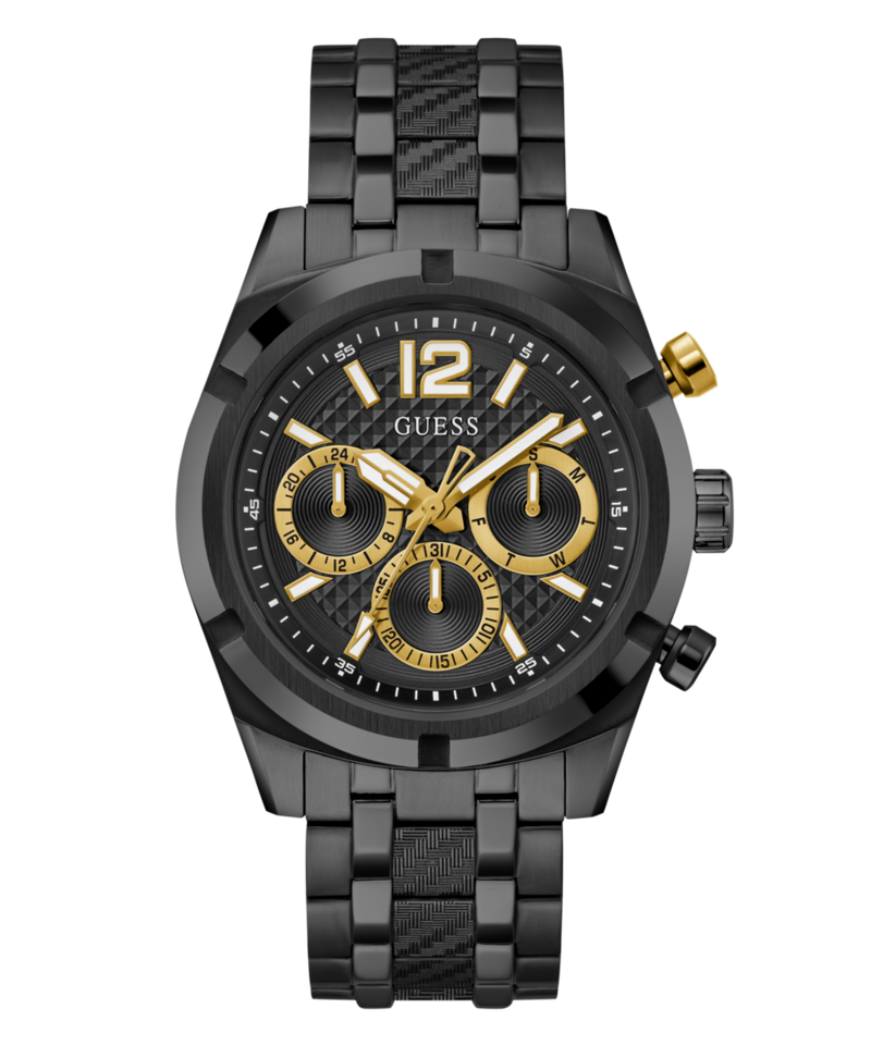 Guess Resistance Black Round Dial Quartz Analog Men Watch Watch Guess