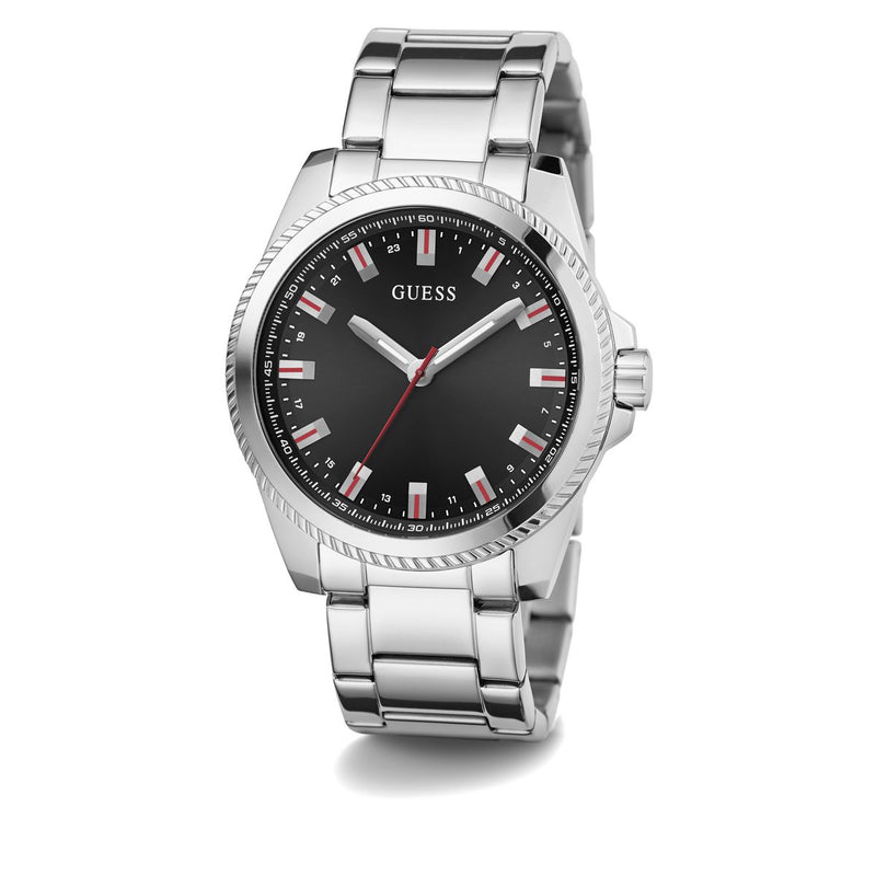 Guess Champ Black Round Dial Quartz Analog Men Watch Watch Guess