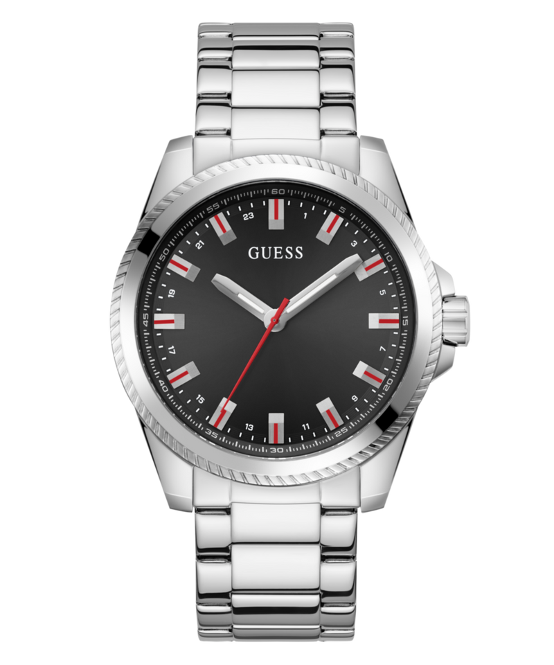 Guess Champ Black Round Dial Quartz Analog Men Watch Watch Guess