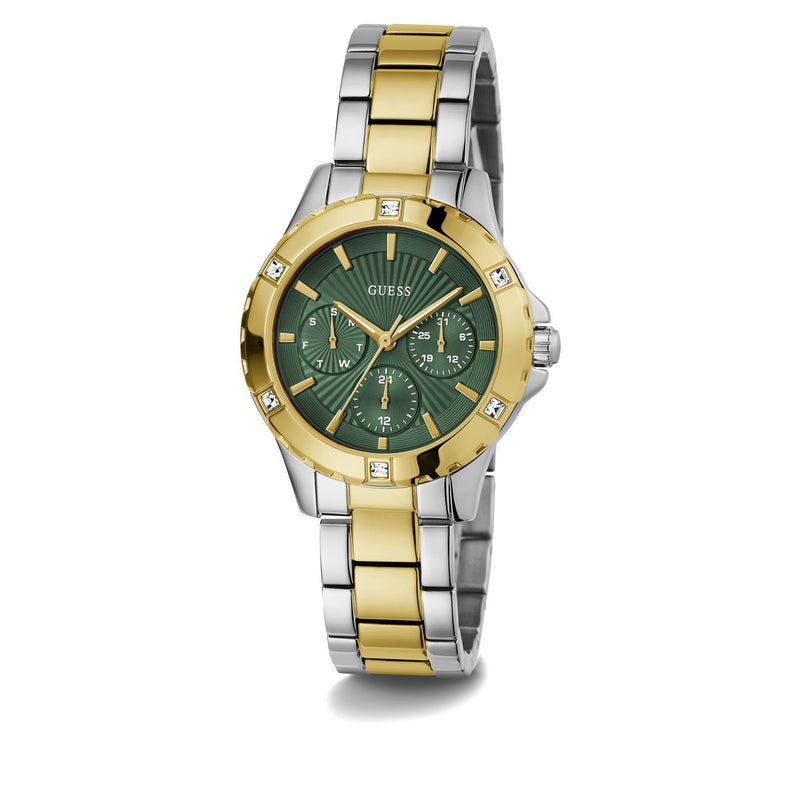 Guess Mist Green Round Dial Quartz Analog Women Watch Watch Guess