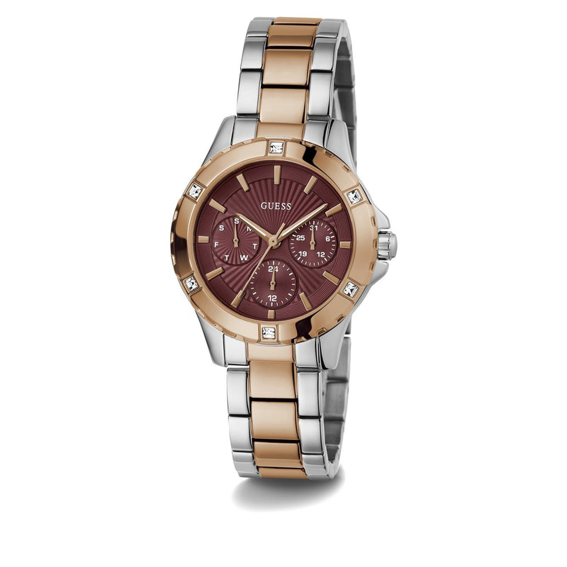 Guess Mist Red Round Dial Quartz Analog Women Watch Watch Guess