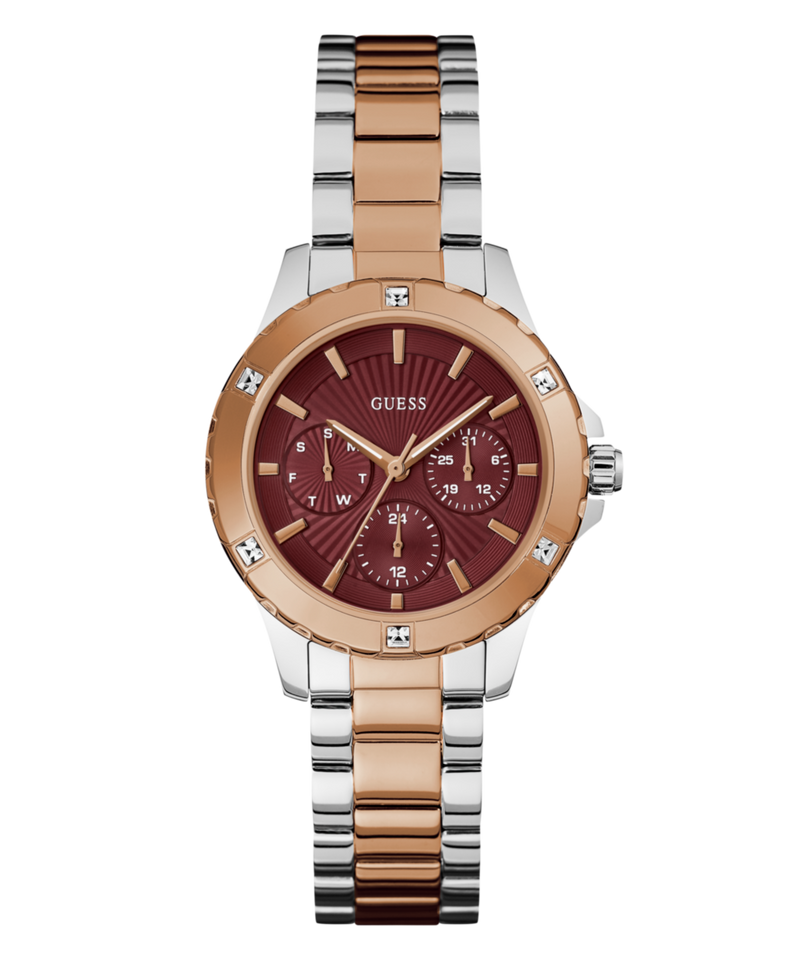 Guess Mist Red Round Dial Quartz Analog Women Watch Watch Guess
