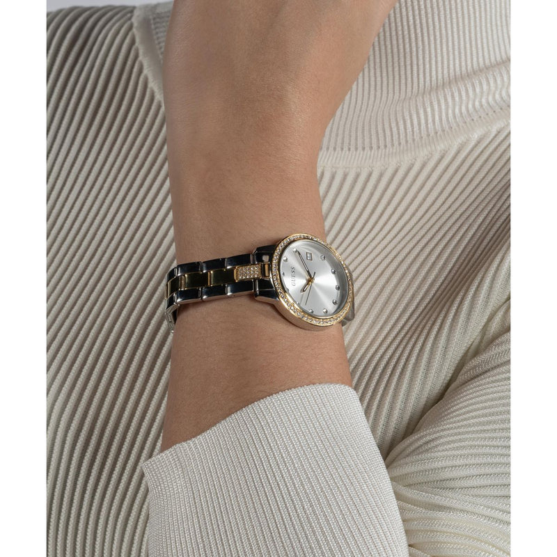 Guess Heartless White Round Dial Quartz Analog Women Watch Watch Guess