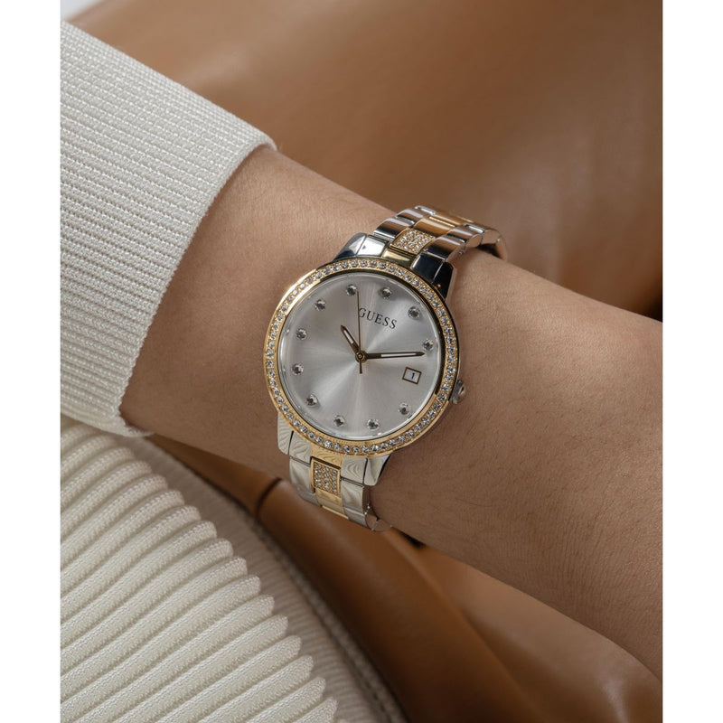 Guess Heartless White Round Dial Quartz Analog Women Watch Watch Guess