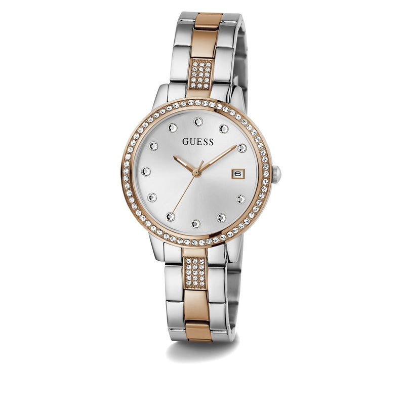 Guess Heartless White Round Dial Quartz Analog Women Watch Watch Guess