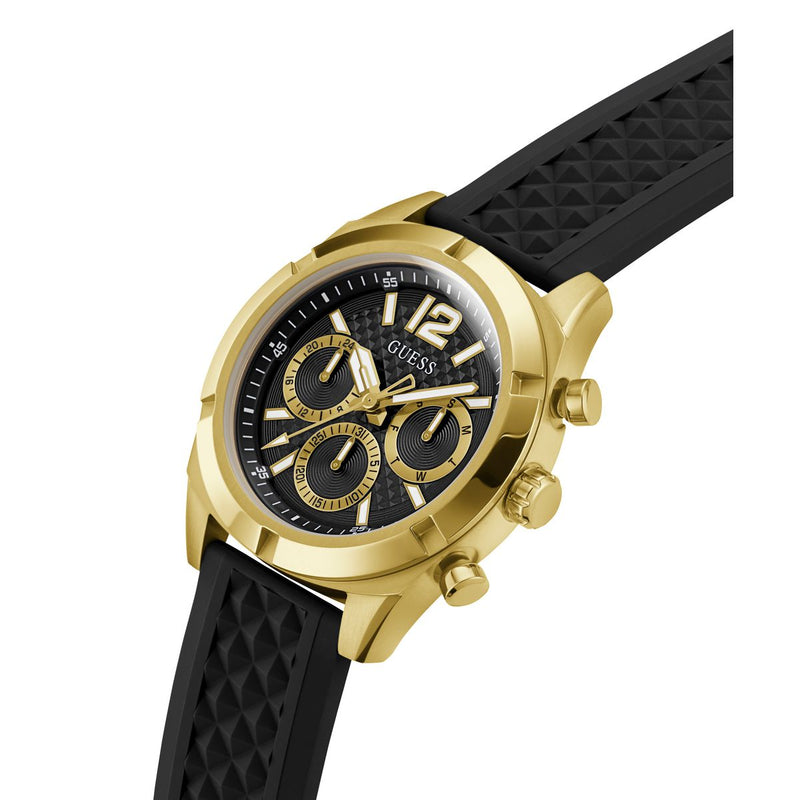Guess Resistance Black Round Dial Quartz Analog Men Watch Watch Guess