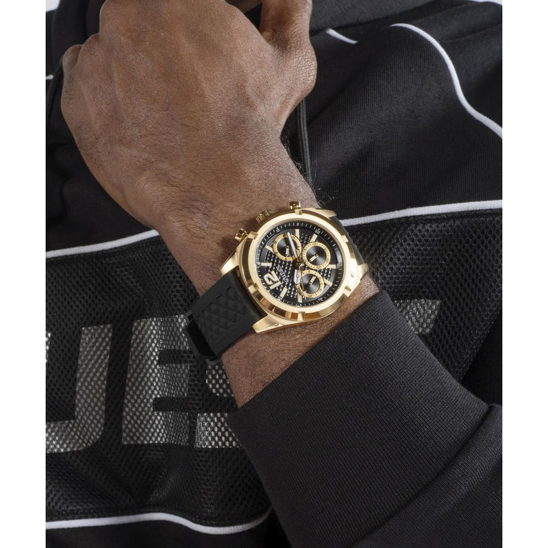 Guess Resistance Black Round Dial Quartz Analog Men Watch Watch Guess