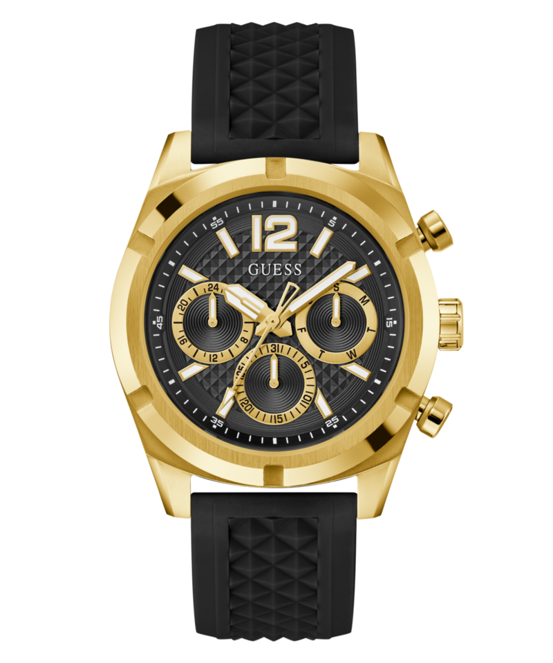 Guess Resistance Black Round Dial Quartz Analog Men Watch Watch Guess