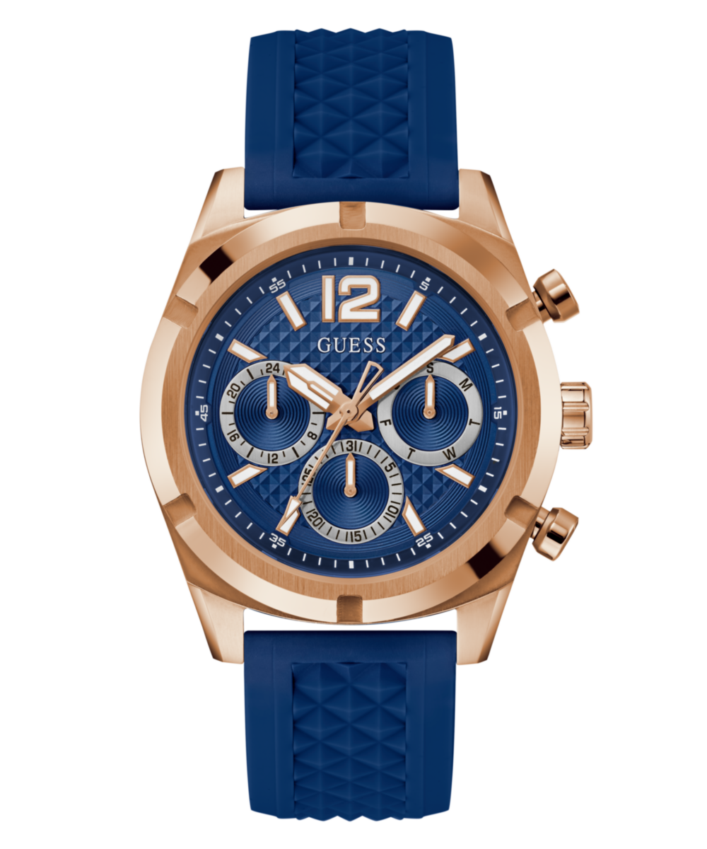Guess Resistance Blue Round Dial Quartz Analog Men Watch