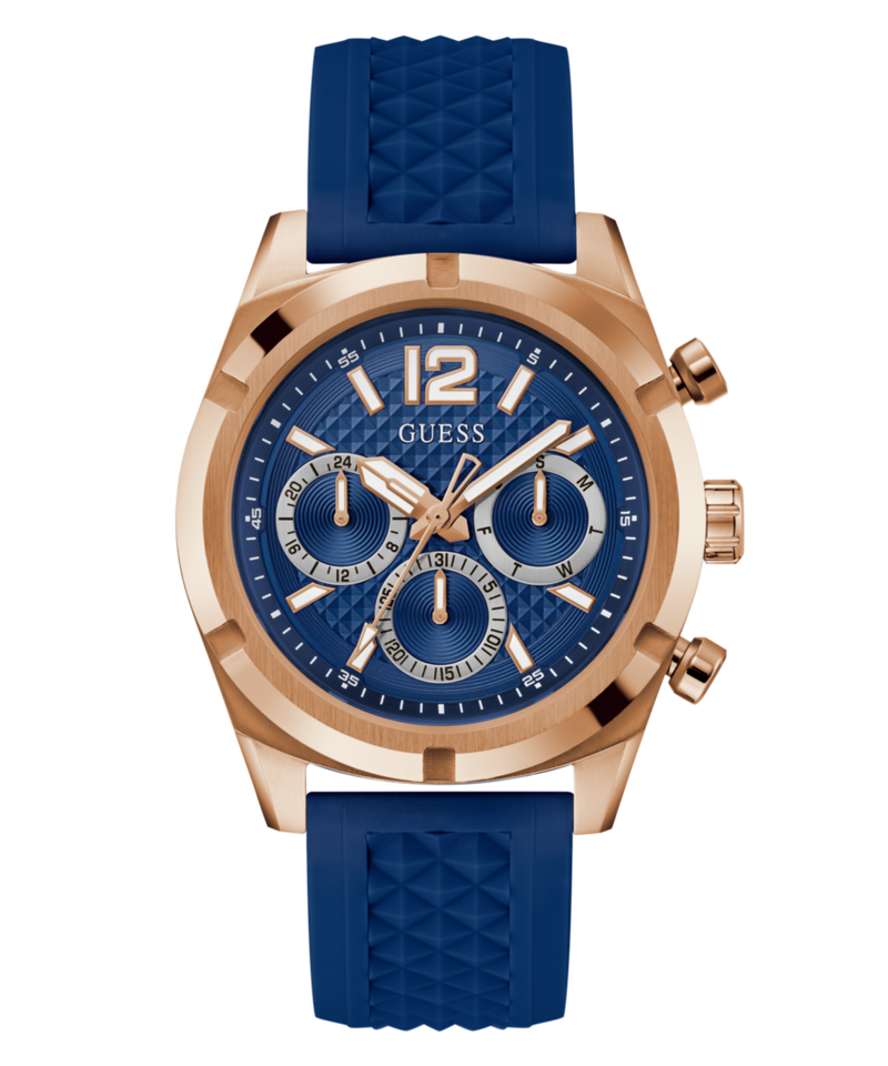 Guess Resistance Blue Round Dial Quartz Analog Men Watch Watch Guess