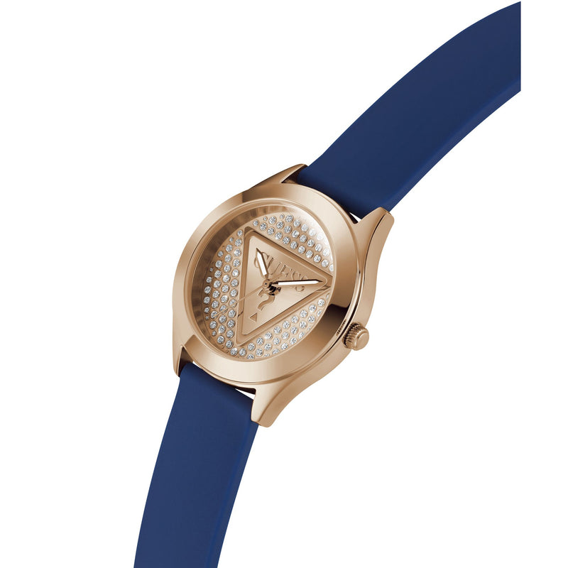 Guess Glitz Plaque Rose gold Round Dial Quartz Analog Women Watch Watch Guess