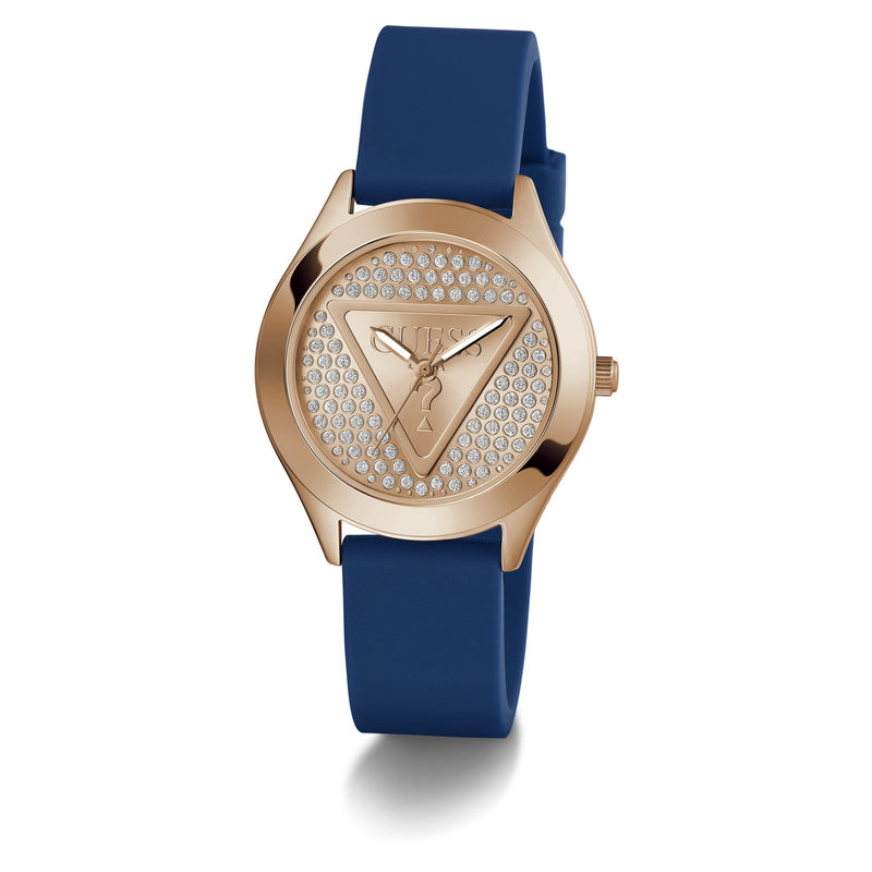 Guess Glitz Plaque Rose gold Round Dial Quartz Analog Women Watch Watch Guess