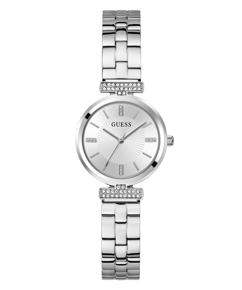 Guess Array Silver Round Dial Quartz Analog Women Watch Watch Guess