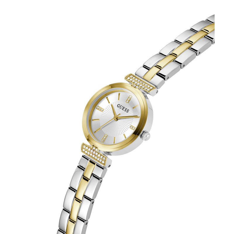 Guess Array Silver Round Dial Quartz Analog Women Watch Watch Guess