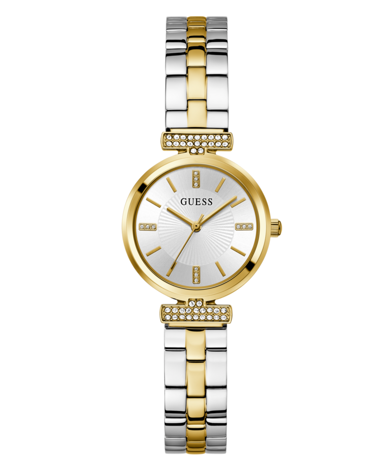 Guess Array Silver Round Dial Quartz Analog Women Watch Watch Guess
