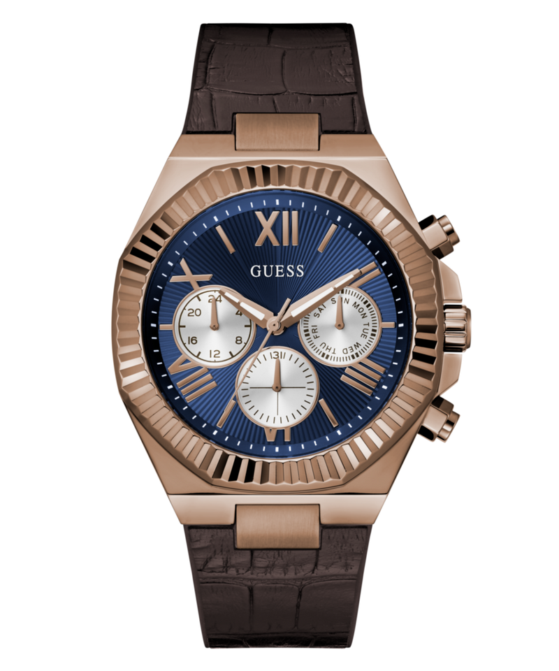 Guess Equity Blue Round Quartz Men Watch Watch Guess
