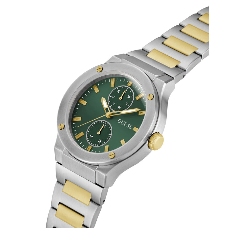 Guess Jet Green Round Dial Quartz Analog Men Watch Watch Guess