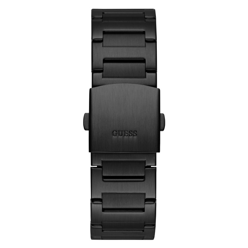 Guess Jet Black Round Dial Quartz Analog Men Watch Watch Guess
