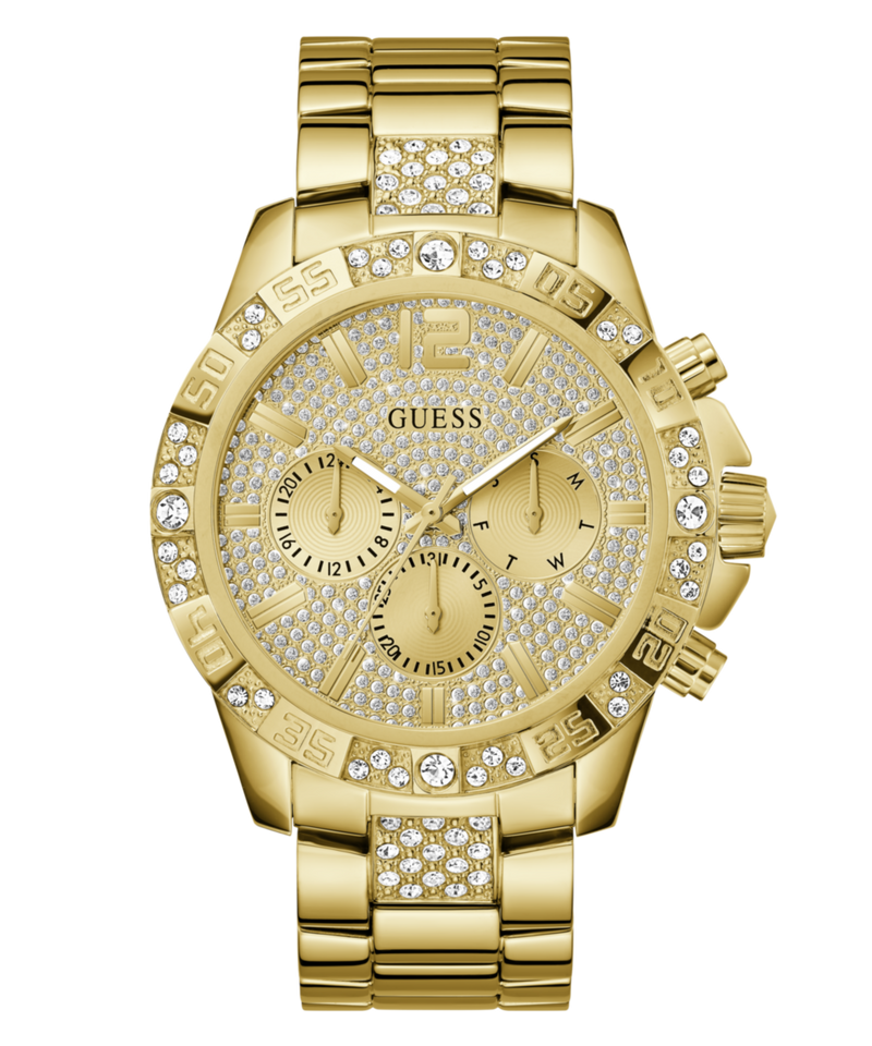 Guess Majestic Gold Round Dial Quartz Analog Men Watch Watch Guess