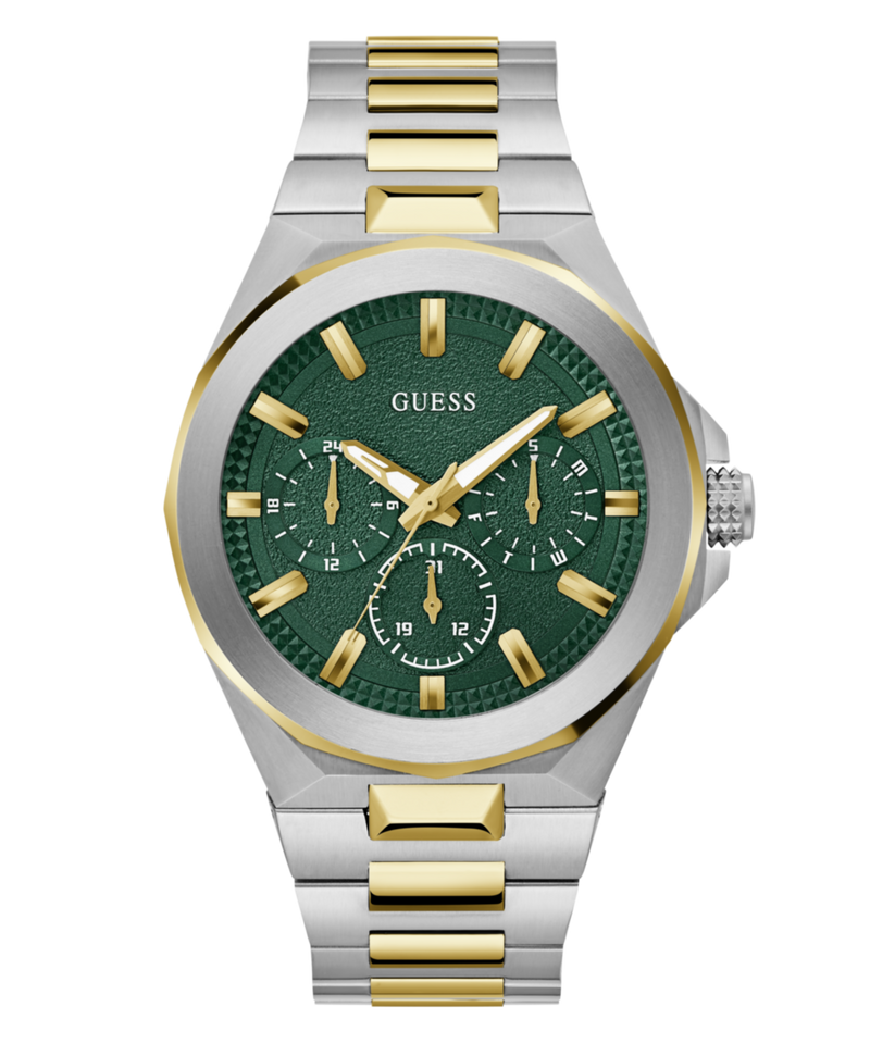 Guess Dashboard Green Round Dial Quartz Analog Men Watch Watch Guess