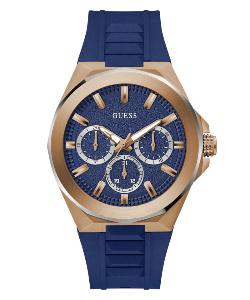 Guess Dashboard Blue Round Dial Quartz Analog Men Watch Watch Guess