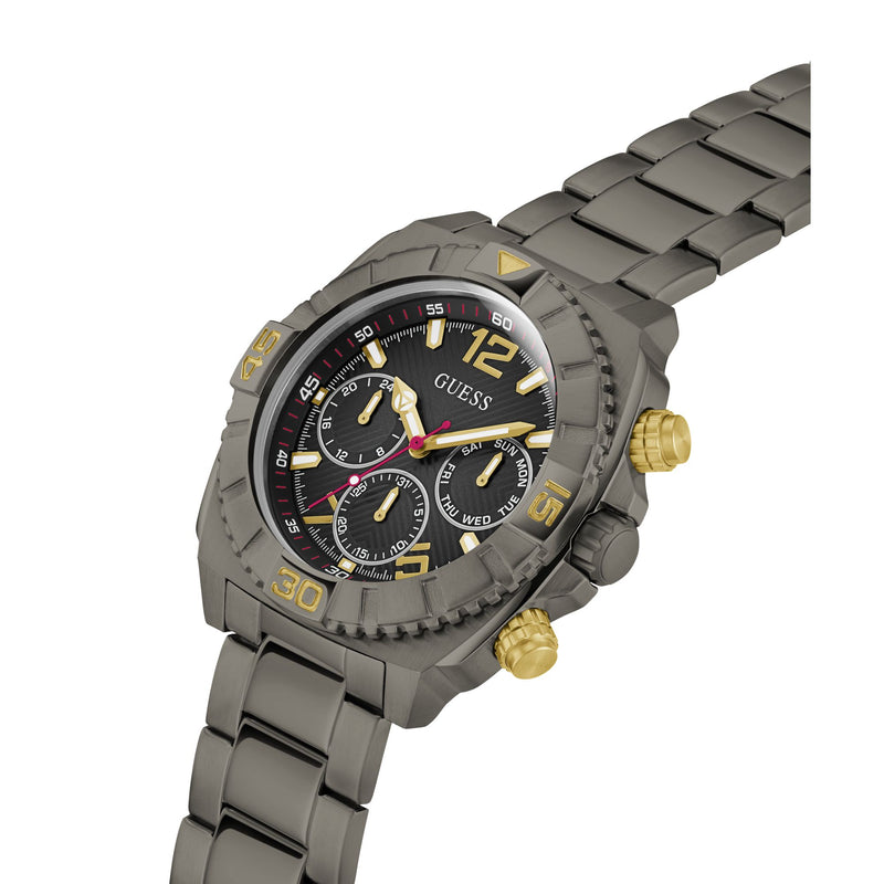Guess Traction Black Round Dial Quartz Analog Men Watch Watch Guess