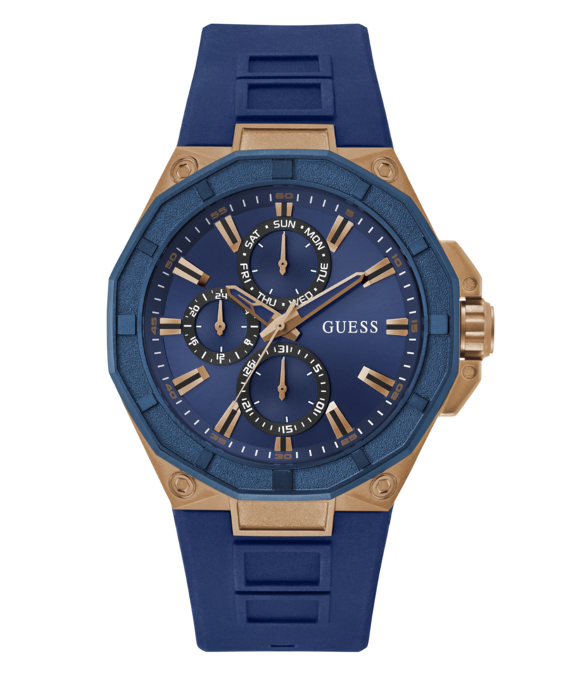 Guess R2 Blue Round Dial Quartz Analog Men Watch Watch Guess