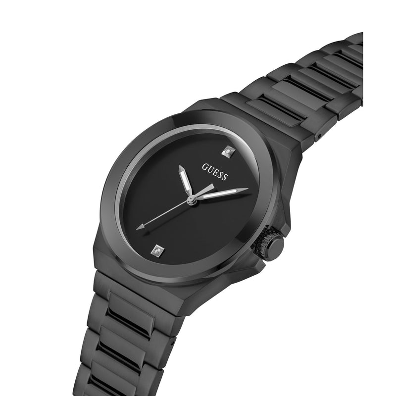 Guess Vinyl Black Round Dial Quartz Analog Men Watch Watch Guess