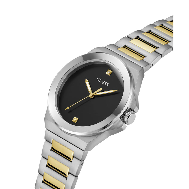 Guess Vinyl Black Round Dial Quartz Analog Men Watch Watch Guess