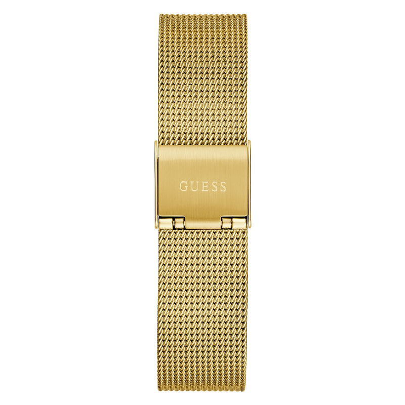 Guess Glitz Plaque Champagne Round Dial Quartz Analog Women Watch Watch Guess
