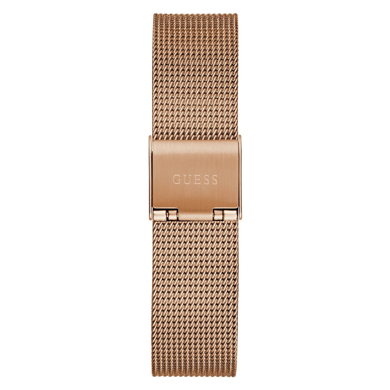 Guess Glitz Plaque Rose Gold Round Dial Quartz Analog Women Watch Watch Guess