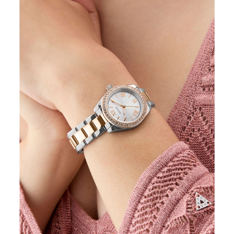 Guess Mini Luna Silver Round Dial Quartz Analog Women Watch Watch Guess