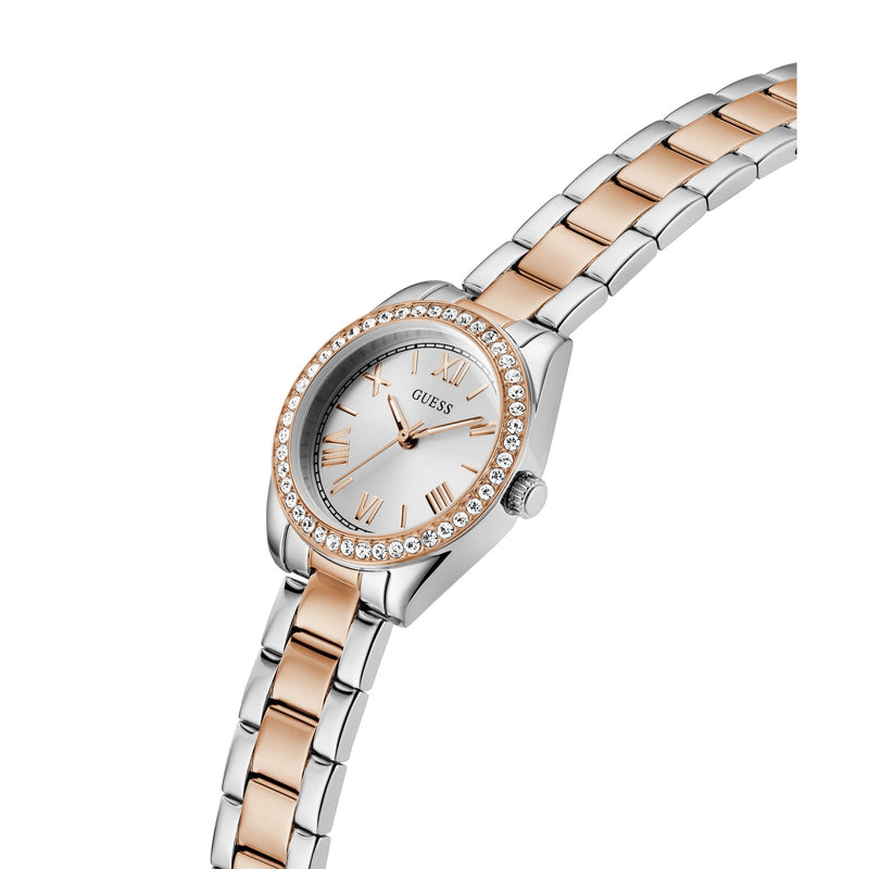 Guess Mini Luna Silver Round Dial Quartz Analog Women Watch Watch Guess