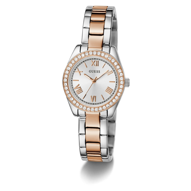 Guess Mini Luna Silver Round Dial Quartz Analog Women Watch Watch Guess