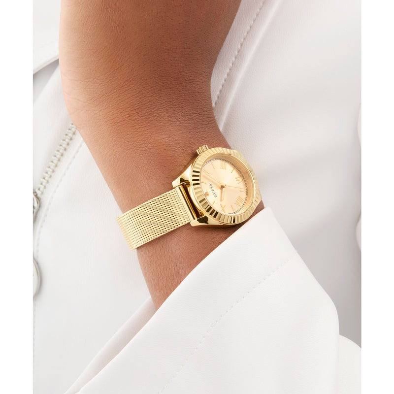 Guess Mini Luna Champagne Round Dial Quartz Analog Women Watch Watch Guess