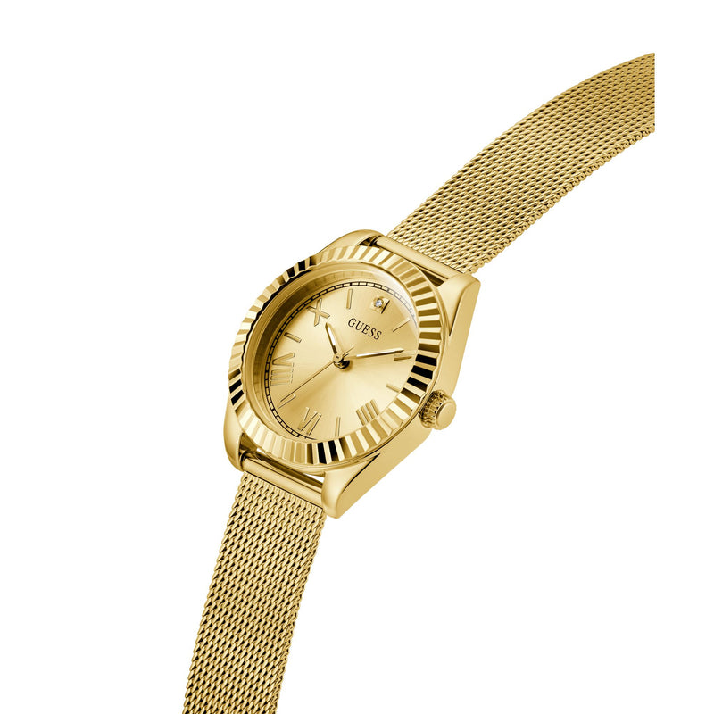 Guess Mini Luna Champagne Round Dial Quartz Analog Women Watch Watch Guess