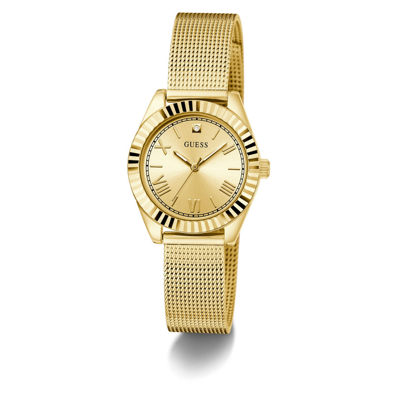 Guess Mini Luna Champagne Round Dial Quartz Analog Women Watch Watch Guess