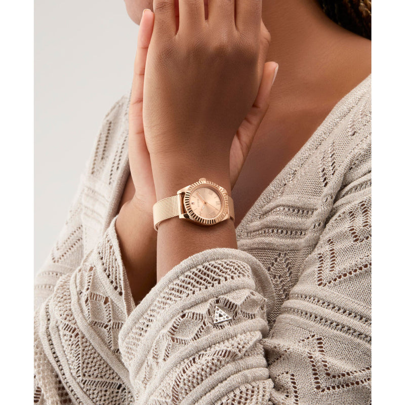 Guess Mini Luna Rose Gold Round Dial Quartz Analog Women Watch Watch Guess