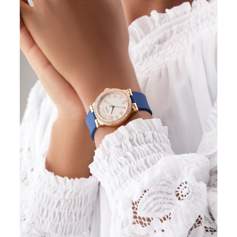 Guess Fawn White Round Dial Quartz Analog Women Watch Watch Guess