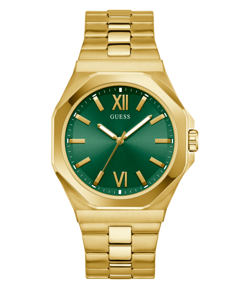 Guess Emperor Champagne Round Dial Quartz Analog Men Watch Watch Guess