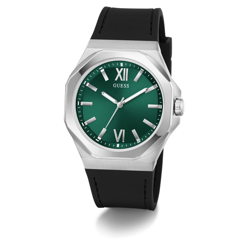 Guess Emperor Green Round Dial Quartz Analog Men Watch Watch Guess