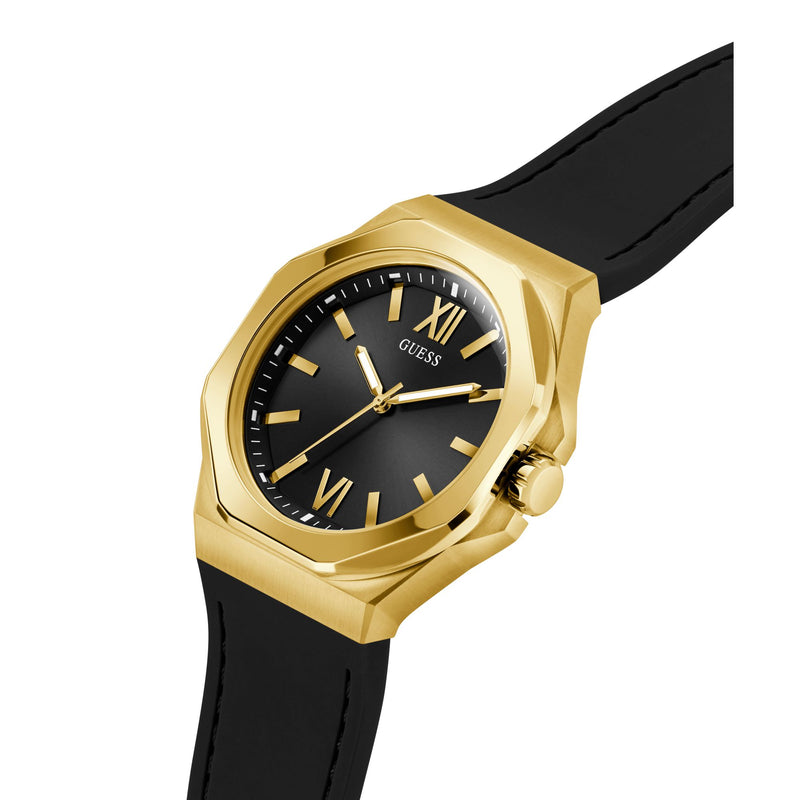 Guess Emperor Black Round Dial Quartz Analog Men Watch Watch Guess