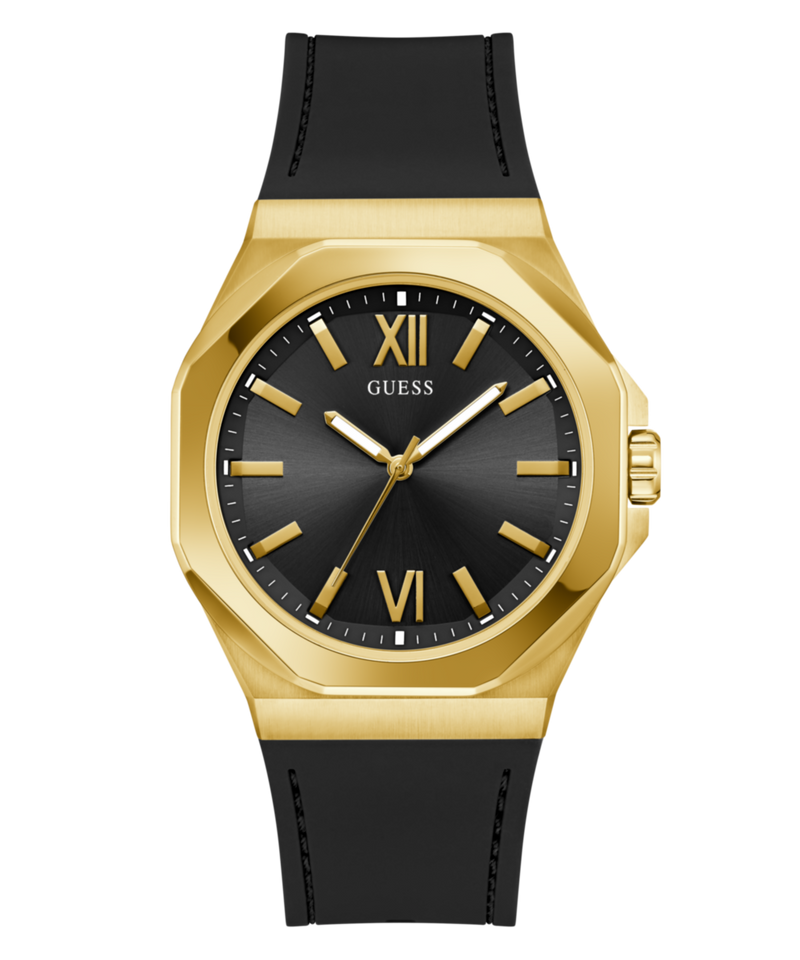 Guess Emperor Black Round Dial Quartz Analog Men Watch Watch Guess
