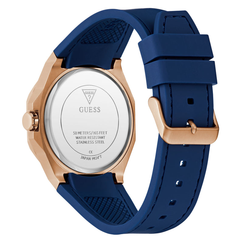 Guess Emperor Blue Round Dial Quartz Analog Men Watch Watch Guess