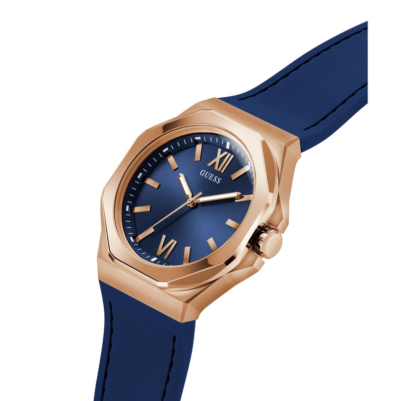 Guess Emperor Blue Round Dial Quartz Analog Men Watch Watch Guess